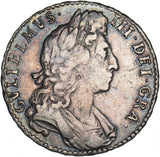 1697 Halfcrown - William III British Silver Coin - Nice
