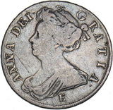 1708 E Halfcrown (Edinburgh Mint) - Anne British Silver Coin
