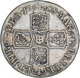 1708 E Halfcrown (Edinburgh Mint) - Anne British Silver Coin
