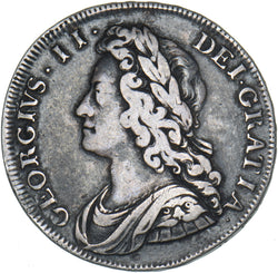1731 Halfcrown - George II British Silver Coin - Nice