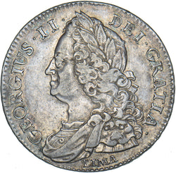 1745 Lima Halfcrown - George II British Silver Coin - Nice