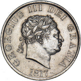 1817 Halfcrown - George III British Silver Coin - Very Nice