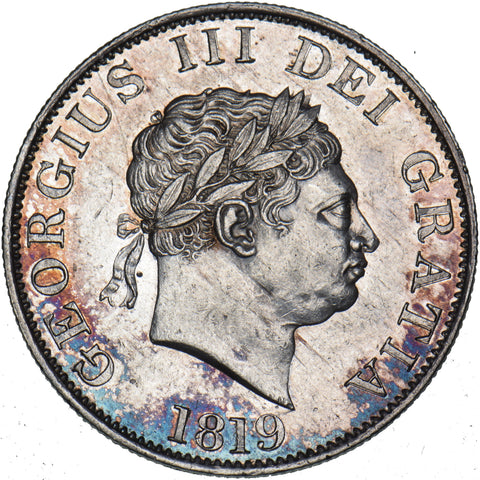 1819 Halfcrown - George III British Silver Coin - Very Nice