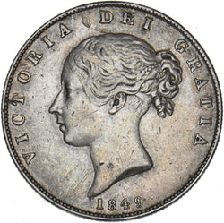 1849 Halfcrown - Victoria British Silver Coin - Nice