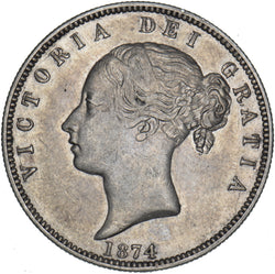1874 Halfcrown - Victoria British Silver Coin - Nice