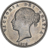 1874 Halfcrown - Victoria British Silver Coin - Nice