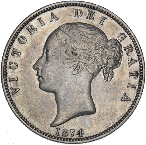 1874 Halfcrown - Victoria British Silver Coin - Nice