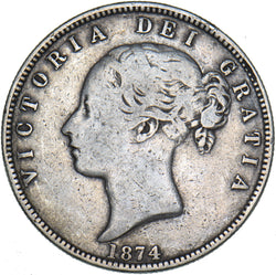 1874 Halfcrown - Victoria British Silver Coin