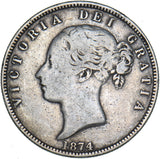 1874 Halfcrown - Victoria British Silver Coin