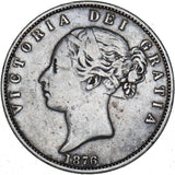 1876 Halfcrown - Victoria British Silver Coin - Nice