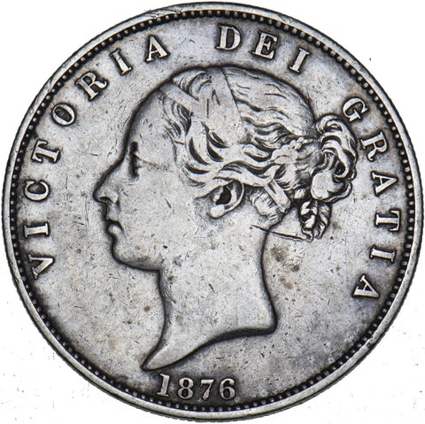 1876 Halfcrown - Victoria British Silver Coin - Nice