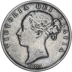 1883 Halfcrown - Victoria British Silver Coin - Nice