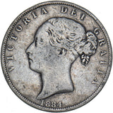 1884 Halfcrown - Victoria British Silver Coin