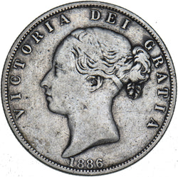 1886 Halfcrown - Victoria British Silver Coin
