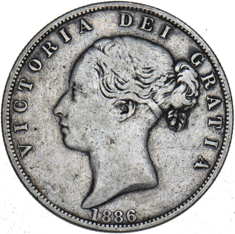 1886 Halfcrown - Victoria British Silver Coin