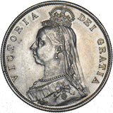 1888 Halfcrown - Victoria British Silver Coin - Superb