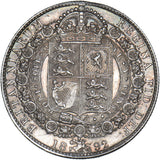 1892 Halfcrown - Victoria British Silver Coin - Superb
