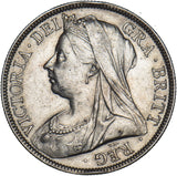 1895 Halfcrown - Victoria British Silver Coin - Very Nice