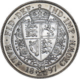 1897 Halfcrown - Victoria British Silver Coin - Superb