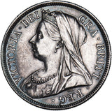 1900 Halfcrown - Victoria British Silver Coin - Very Nice