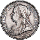 1901 Halfcrown - Victoria British Silver Coin - Very Nice