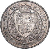 1901 Halfcrown - Victoria British Silver Coin - Very Nice