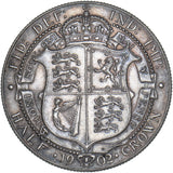 1902 Matt Proof Halfcrown - Edward VII British Silver Coin - Very Nice