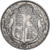 1914 Halfcrown - George V British Silver Coin - Nice