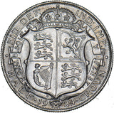 1924 Halfcrown - George V British Silver Coin - Superb