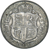 1925 Halfcrown - George V British Silver Coin - Nice