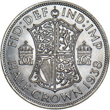 1938 Halfcrown - George VI British Silver Coin - Superb