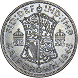 1945 Halfcrown - George VI British Silver Coin - Superb