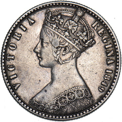1849 Godless Florin - Victoria British Silver Coin - Nice