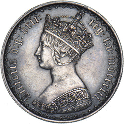 1852 Gothic Florin - Victoria British Silver Coin - Very Nice