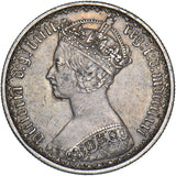 1871 Gothic Florin - Victoria British Silver Coin - Nice