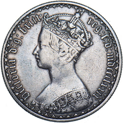 1879 Gothic Florin - Victoria British Silver Coin - Nice