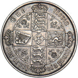 1880 Gothic Florin - Victoria British Silver Coin - Nice