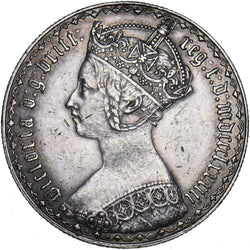 1883 Gothic Florin - Victoria British Silver Coin - Very Nice