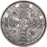 1883 Gothic Florin - Victoria British Silver Coin - Very Nice