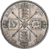 1887 Florin - Victoria British Silver Coin - Very Nice