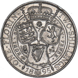 1895 Florin - Victoria British Silver Coin - Very Nice