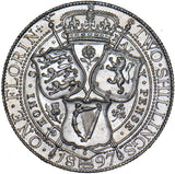 1897 Florin - Victoria British Silver Coin - Superb