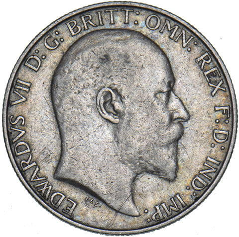 1902 Florin - Edward VII British Silver Coin - Nice