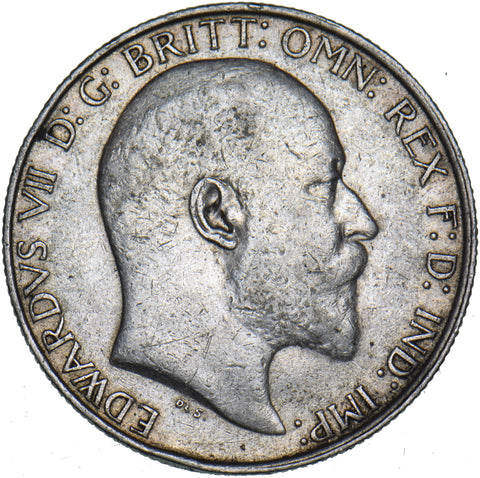 1908 Florin - Edward VII British Silver Coin - Nice
