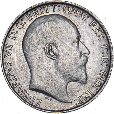 1909 Florin - Edward VII British Silver Coin - Very Nice