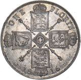 1916 Florin - George V British Silver Coin - Nice