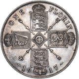 1917 Florin - George V British Silver Coin - Very Nice