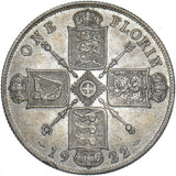1922 Florin - George V British Silver Coin - Very Nice