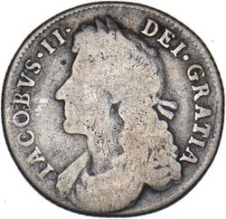 1685 Shilling - James II British Silver Coin