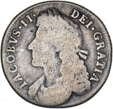 1685 Shilling - James II British Silver Coin